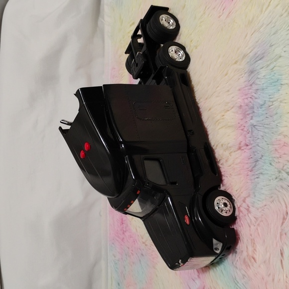 Peterbilt New Ray Truck Trailer W Chrome Rims & Logo Legendary Black - Picture 7 of 15